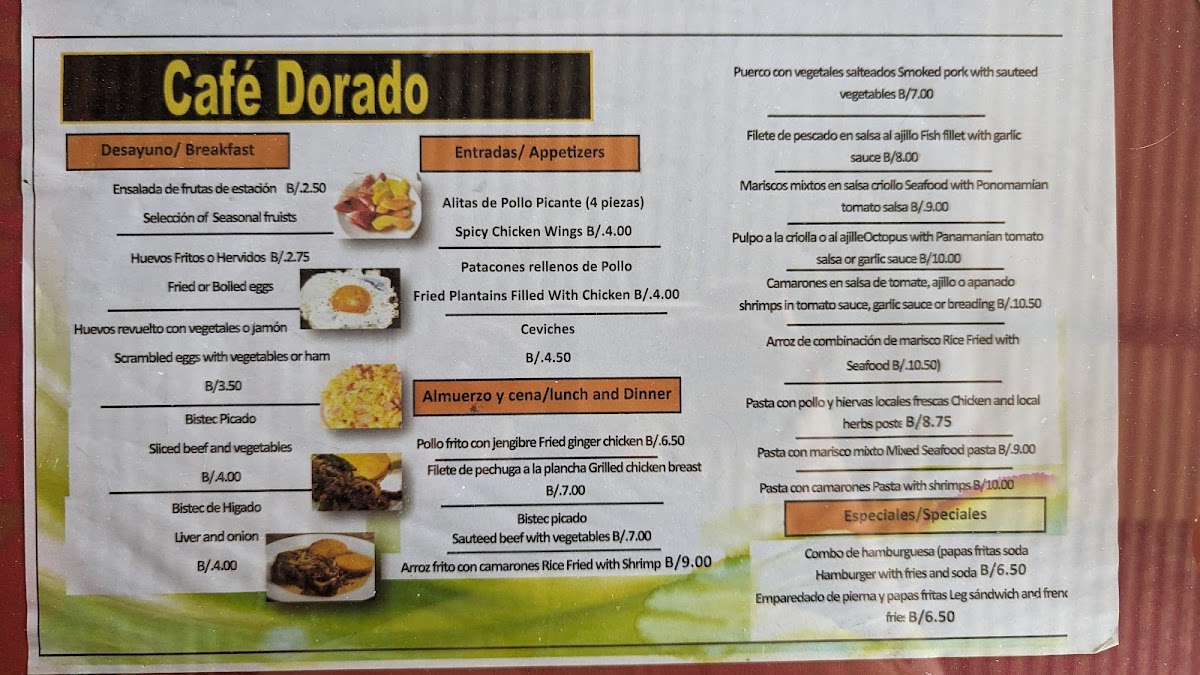 Menu Cafe Dorado-1